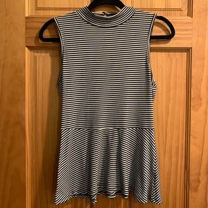 Black & white striped top